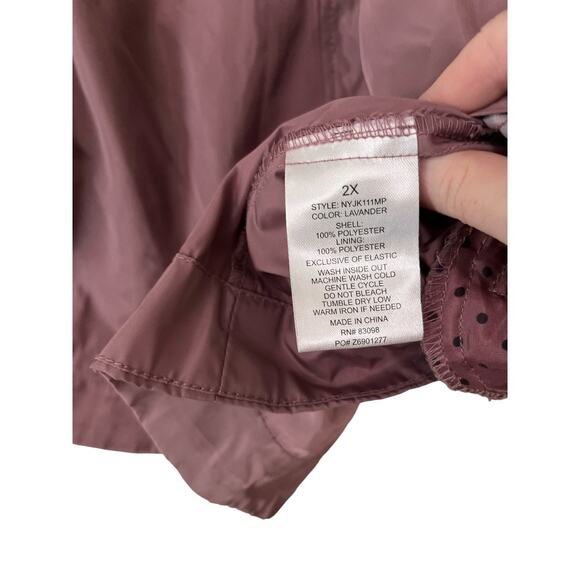 Cavalini Los Angeles Outerwear Lavender Lightweight Full Zip Jacket Size 2X - Picture 5 of 7